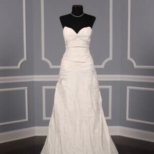 NICOLE MILLER Mia HG0013 Ivory Strapless Aline Wedding Dress Formal Prom Gown 4